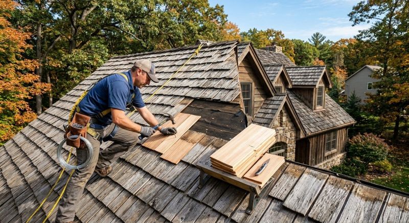 Cedar Shake Roof Repair in Caroline County, VA
