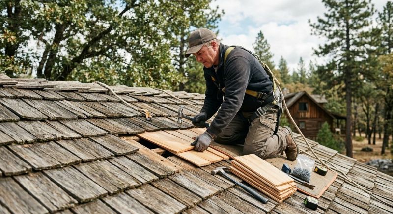 Cedar Shake Roof Repair in Rockville, VA