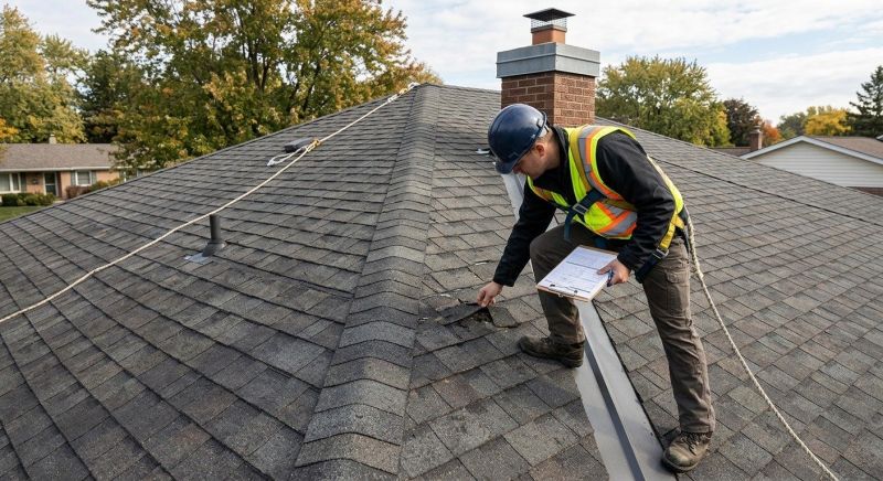 Roof Damage Inspection in Fredericksburg, VA