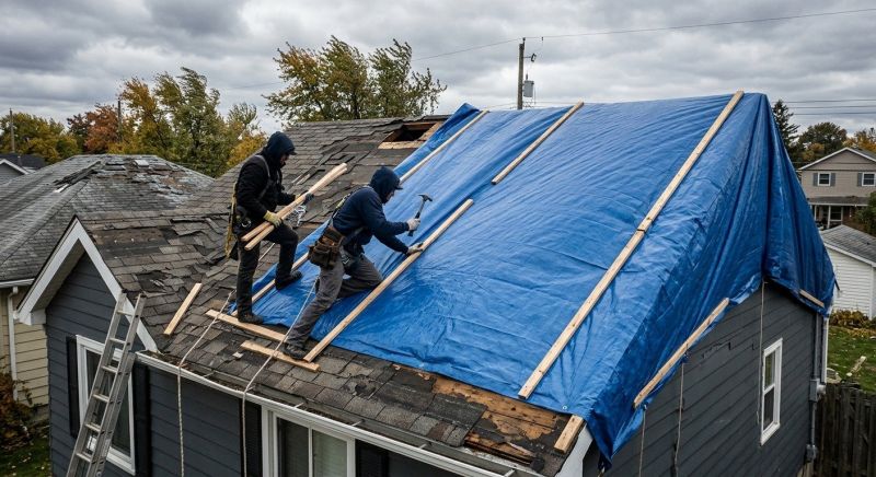 Storm Damage Roof Tarping in Caroline County, VA