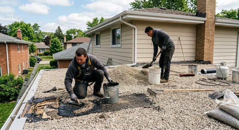 Tar And Gravel Roof Repair in Bowling Green, VA