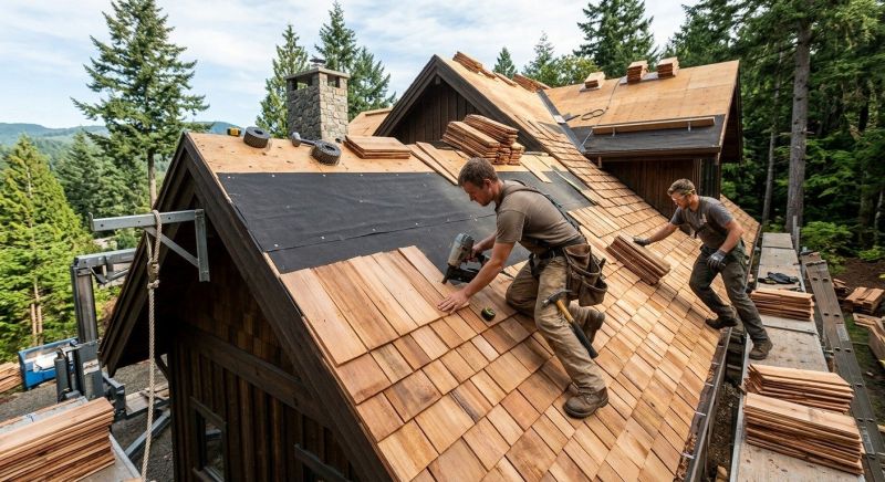 Wood Roofing Installation in Bowling Green, VA